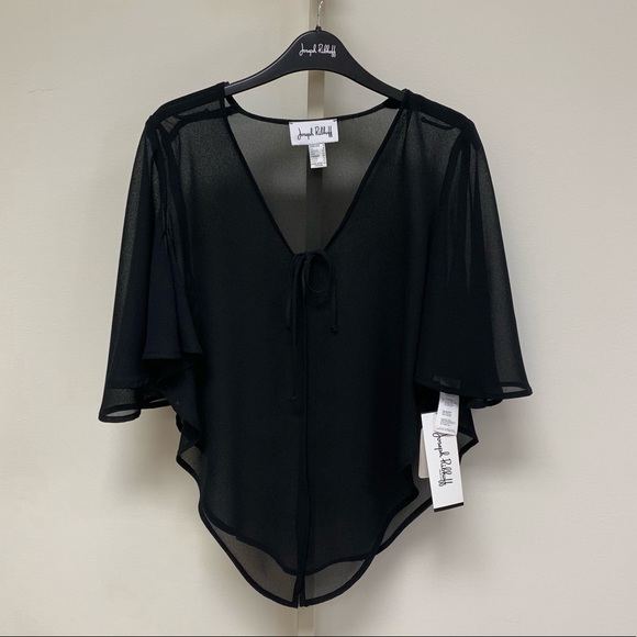 NWT Ribkoff Essentials Sheer Shall with Tie